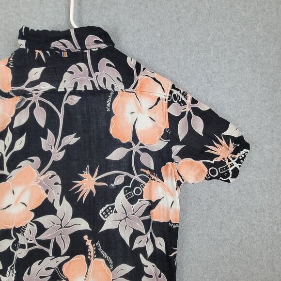 Margaritaville Shirt Mens Size Small Short Sleeve Button Down Floral Hawaiian - Picture 9 of 15